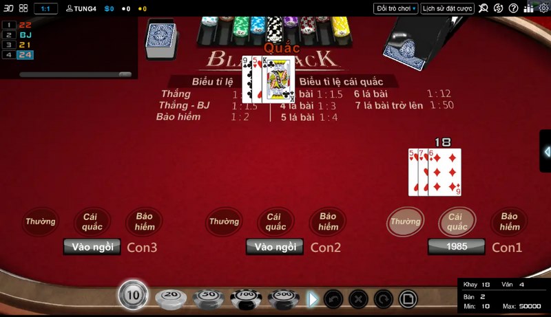 Tường tận hướng dẫn chơi Blackjack tại nhà cái Thabet