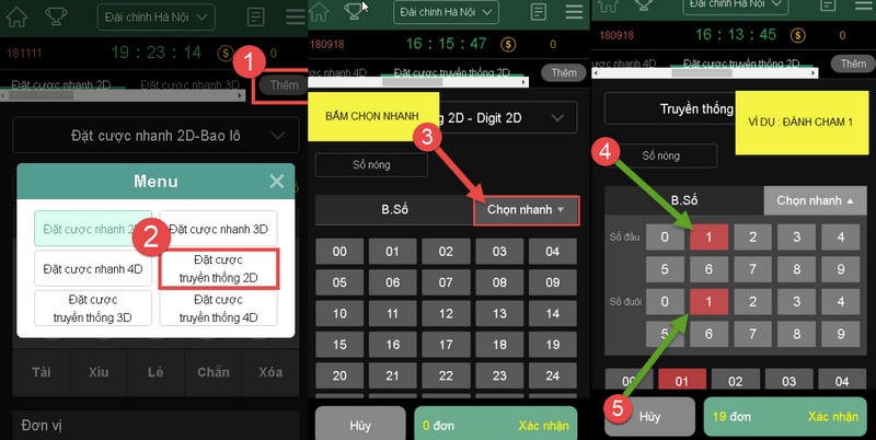 Cách ghi lô đề trên Thabet Digit 2D